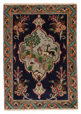 Alfombra persa Tabriz Patina | 77 x 55 cm