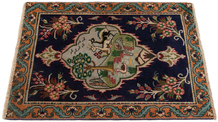 Alfombra persa Tabriz Patina | 77 x 55 cm