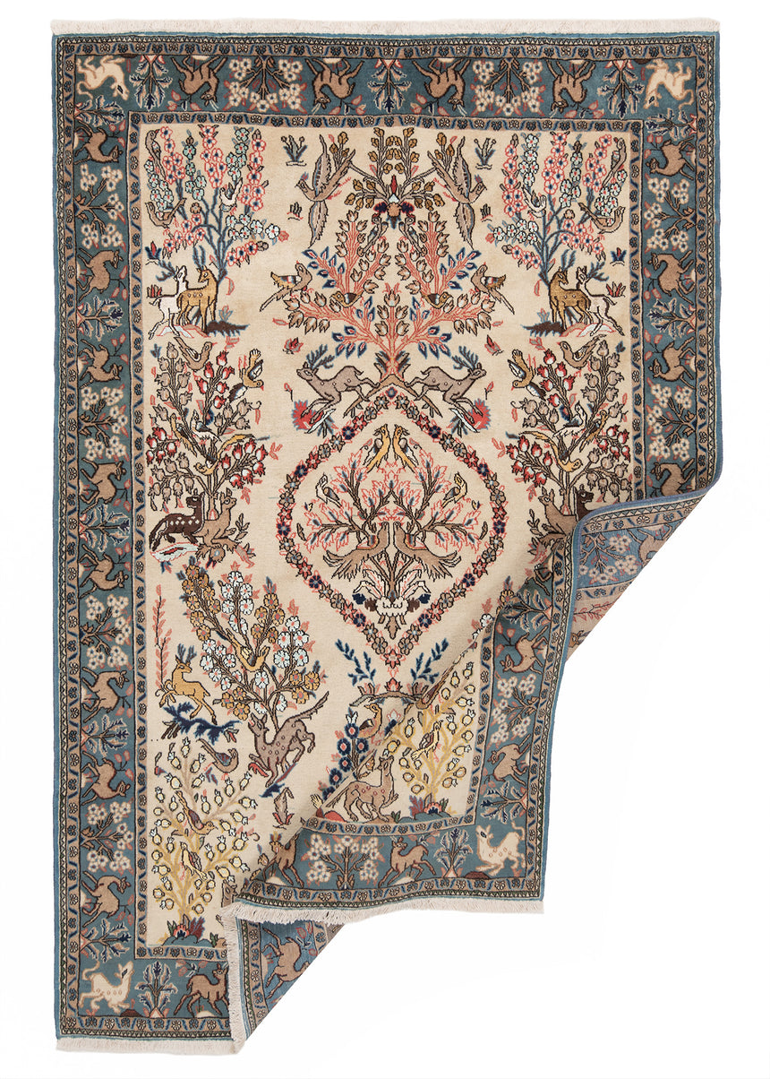 Alfombra persa Qom | 203 x 135 cm