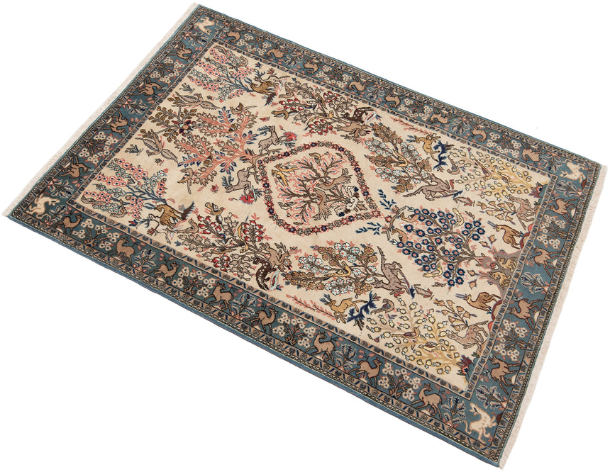 Alfombra persa Qom | 203 x 135 cm