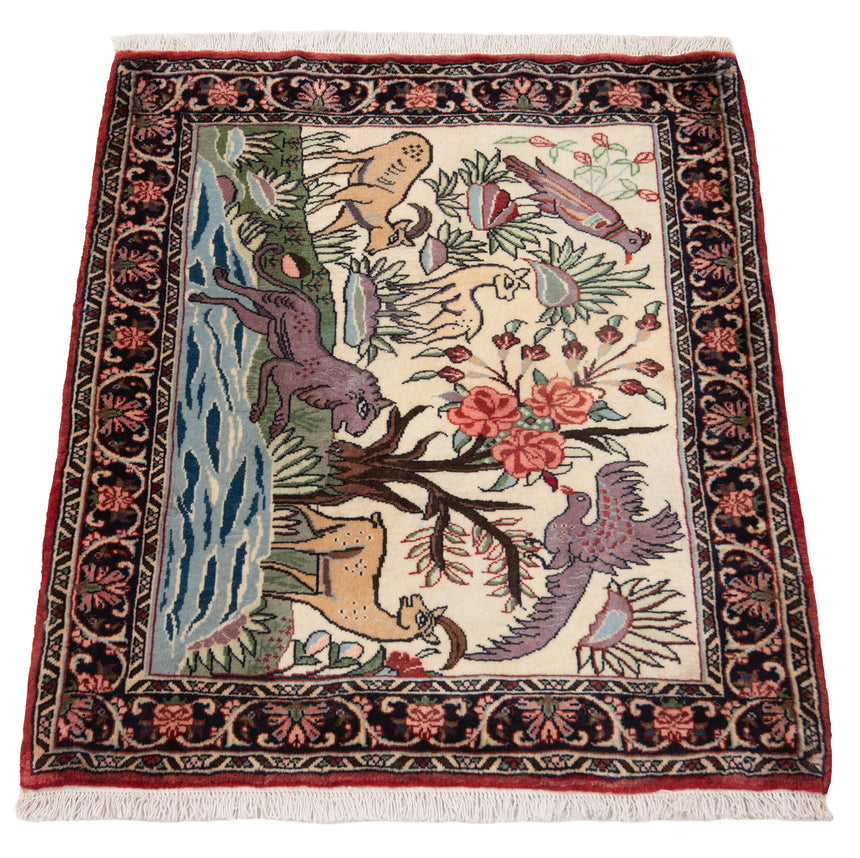 Alfombra persa Bidjar | 73 x 66 cm