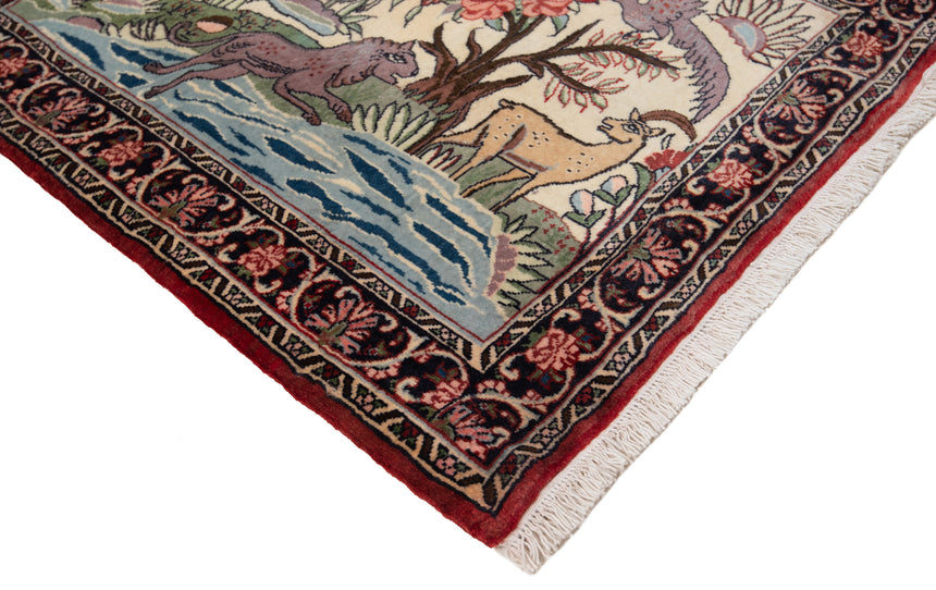 Alfombra persa Bidjar | 73 x 66 cm