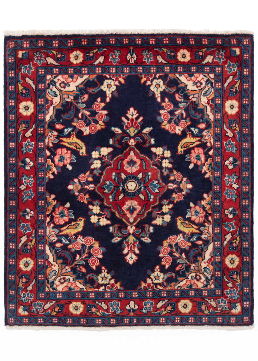 Alfombra persa Hamedan | 80 x 70 cm