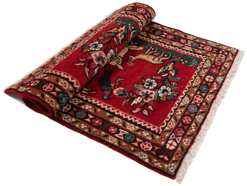 Alfombra persa Hamedan | 88 x 63 cm