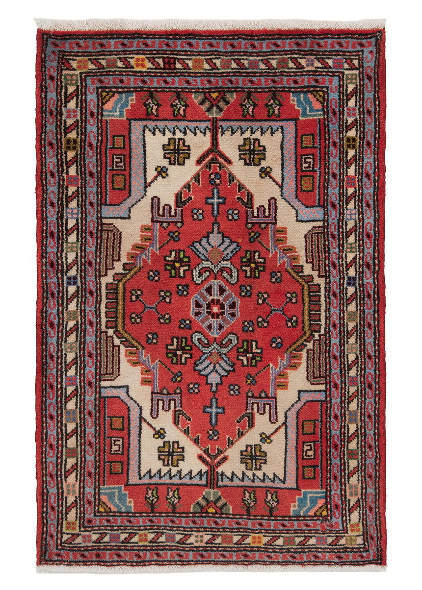 Alfombra persa Hamedan | 98 x 65 cm