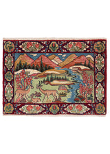 Alfombra persa Kashan | 54 x 78 cm