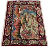 Alfombra persa Kashan | 54 x 78 cm