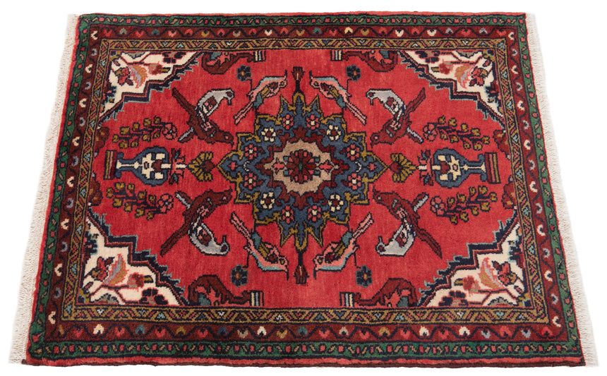 Alfombra persa Hamedan | 80 x 66 cm