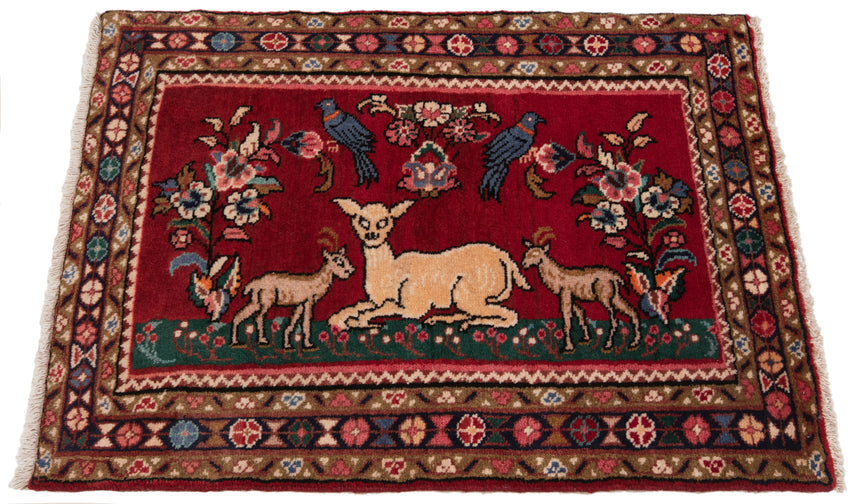 Alfombra persa Hamedan | 90 x 60 cm