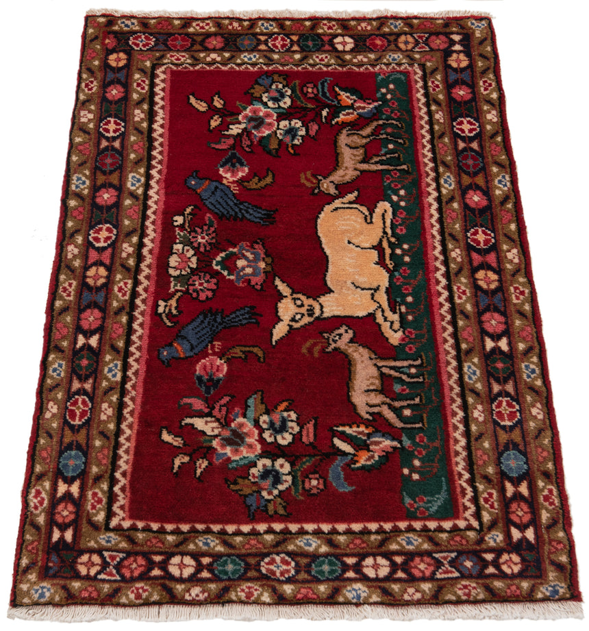 Alfombra persa Hamedan | 90 x 60 cm