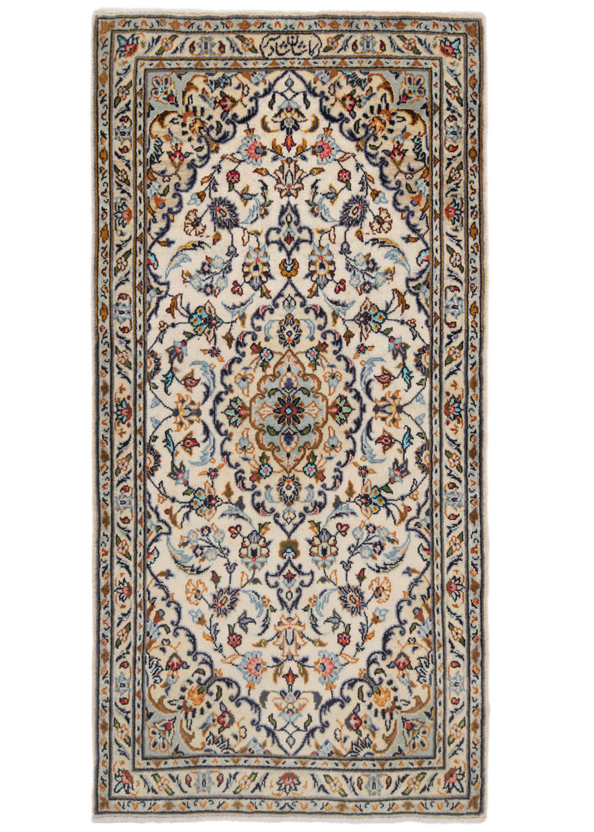 Alfombra persa Kashan | 132 x 64 cm