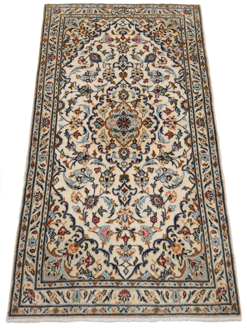Alfombra persa Kashan | 132 x 64 cm