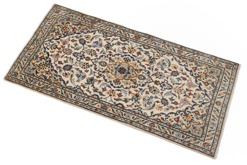 Alfombra persa Kashan | 132 x 64 cm