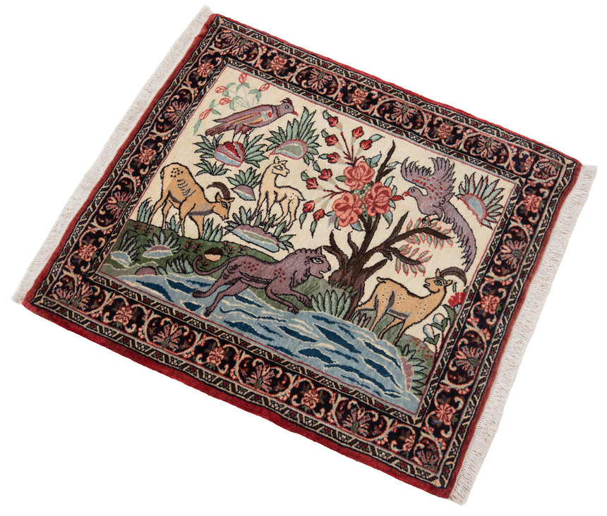 Alfombra persa Sarough | 74 x 66 cm