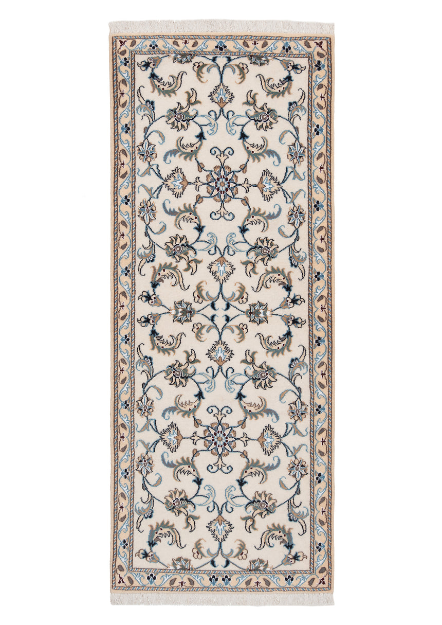 Alfombra persa Nain | 198 x 76 cm