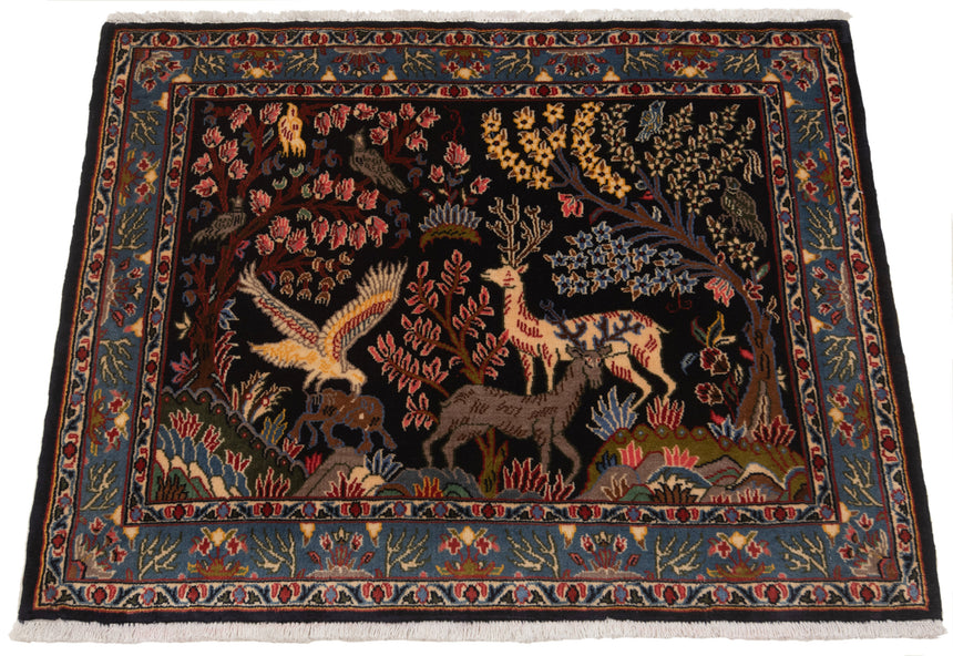 Alfombra persa Kashan | 75 x 97 cm