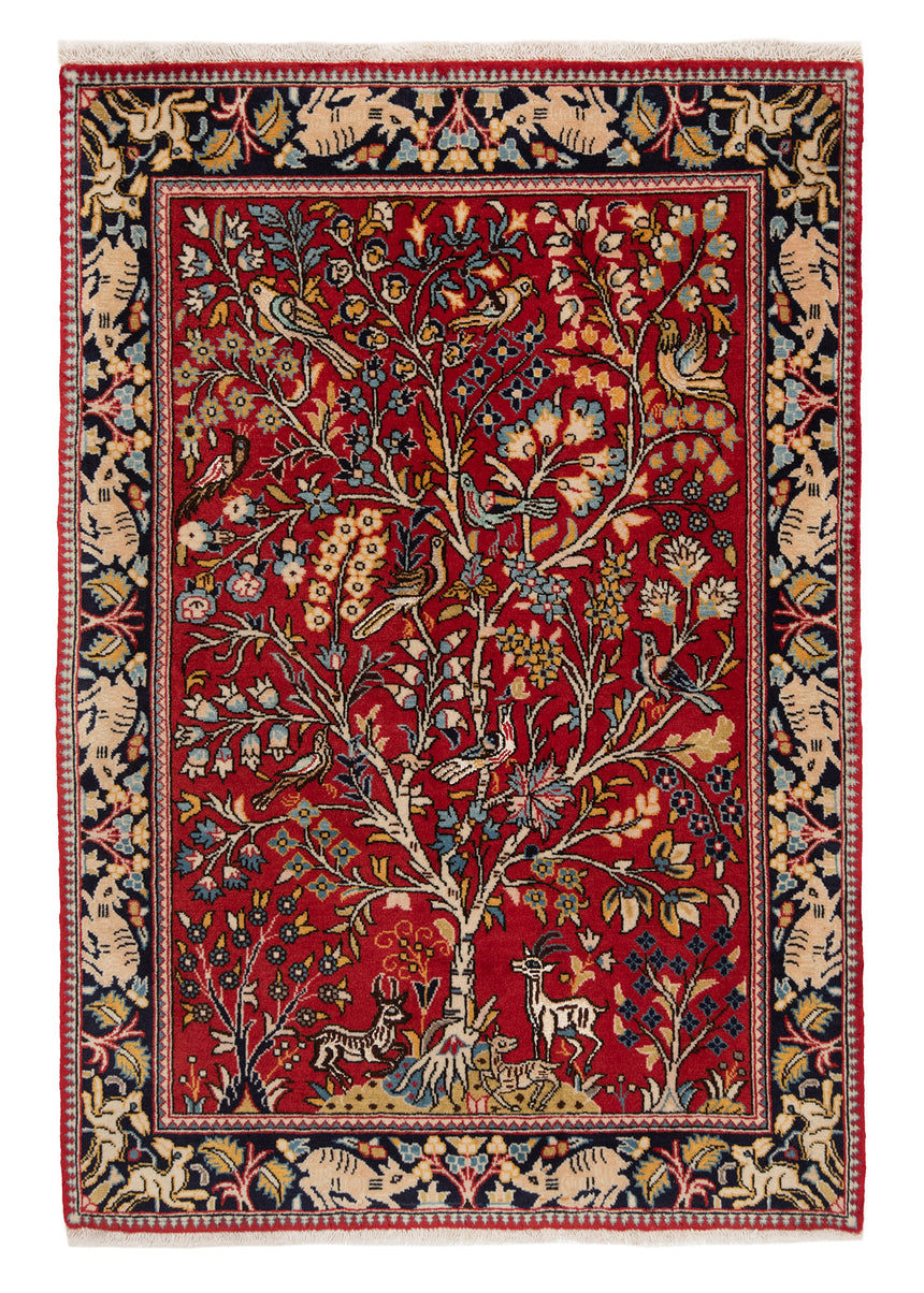 Alfombra persa Qom | 118 x 81 cm