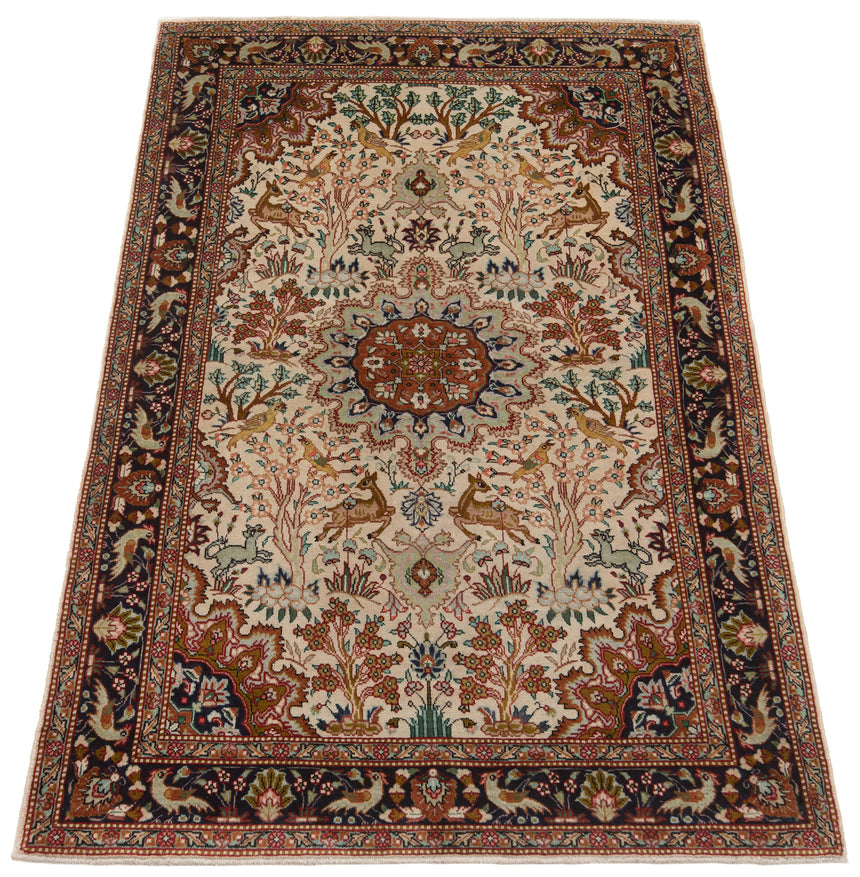 Alfombra persa Tabriz 40 Raj | 152 x 97 cm