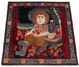 Alfombra persa Kashan | 66 x 65 cm