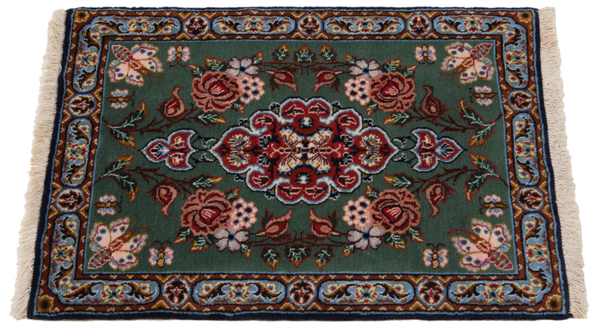 Alfombra persa de Isfahán | 58 x 38 cm