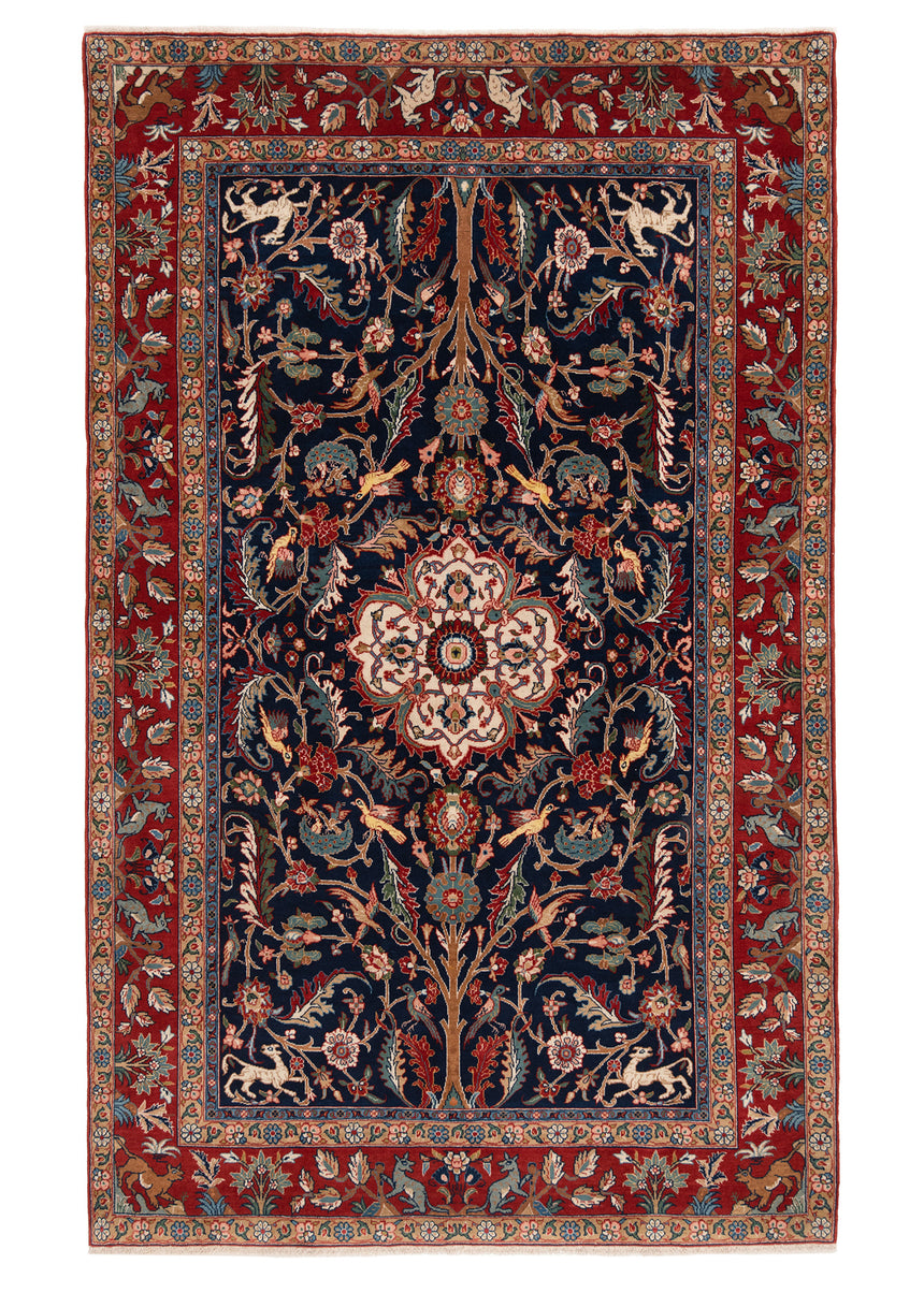 Alfombra persa Qom | 220 x 137 cm