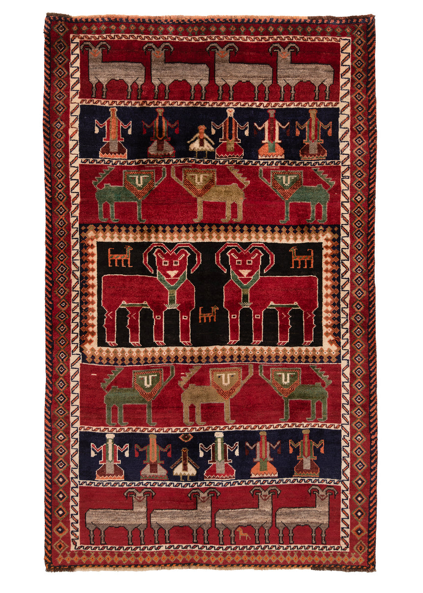Alfombra persa Shiraz | 184 x 112 cm