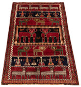 Alfombra persa Shiraz | 184 x 112 cm