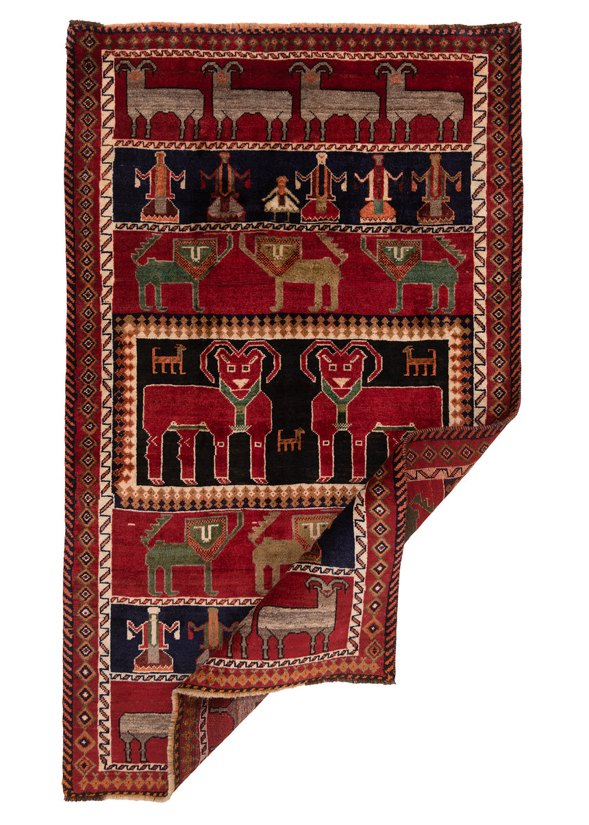 Alfombra persa Shiraz | 184 x 112 cm
