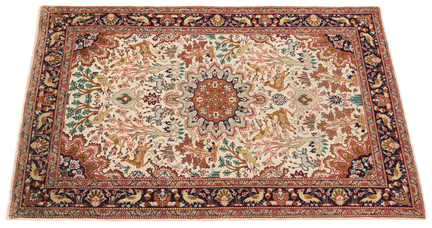 Alfombra persa Tabriz 40 Raj | 156 x 99 cm