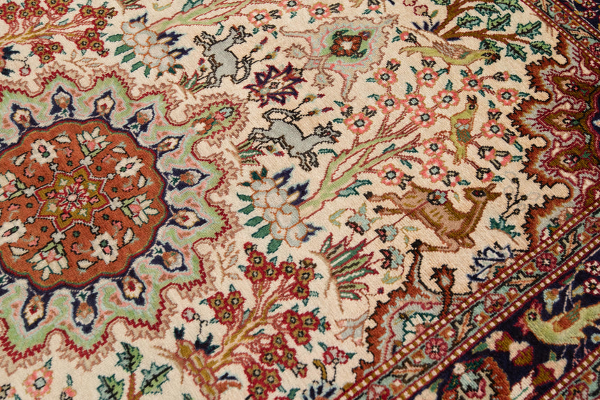 Alfombra persa Tabriz 40 Raj | 156 x 99 cm
