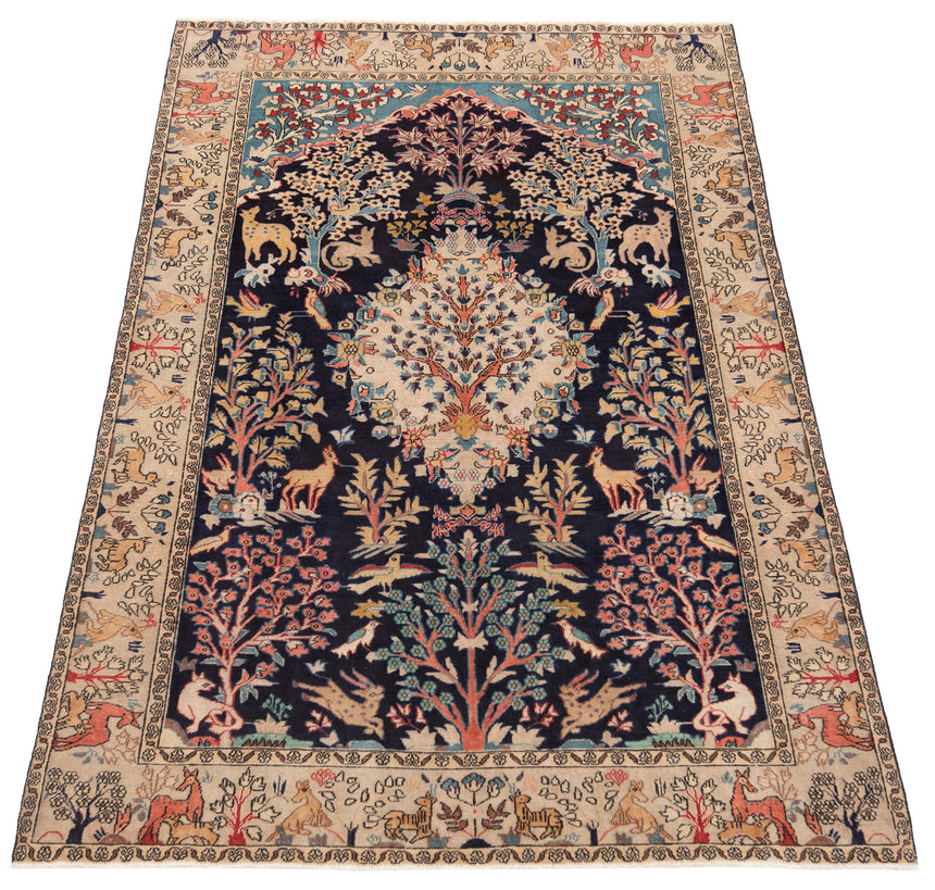 Alfombra persa Qom Patina | 195 x 133 cm