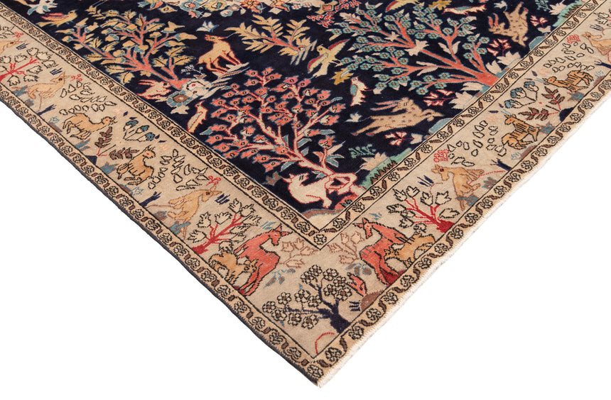 Alfombra persa Qom Patina | 195 x 133 cm