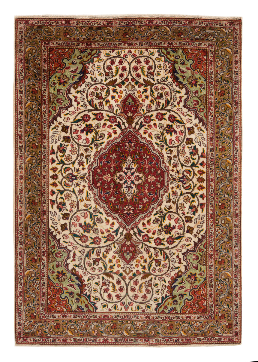 Alfombra persa Tabriz 40Raj | 148 x 105 cm