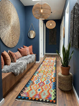 Kilim Afgano | 399 x 84 cm