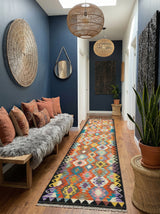 Kilim Afgano | 392 x 84 cm