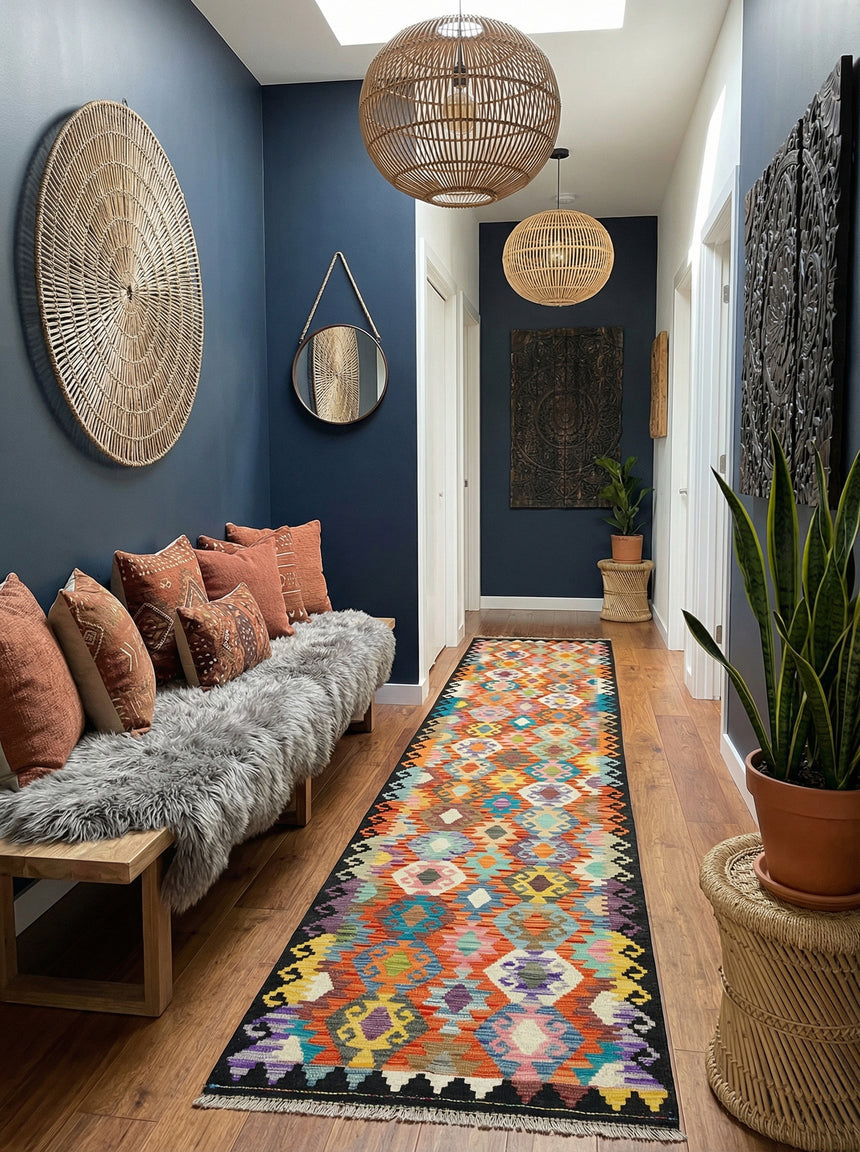 Kilim Afgano | 392 x 84 cm