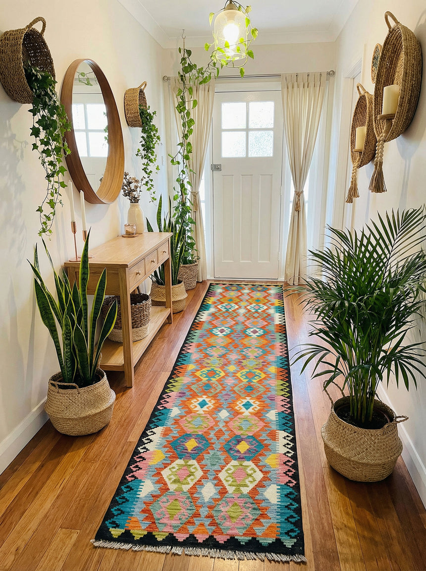 Kilim Afgano | 388 x 82 cm