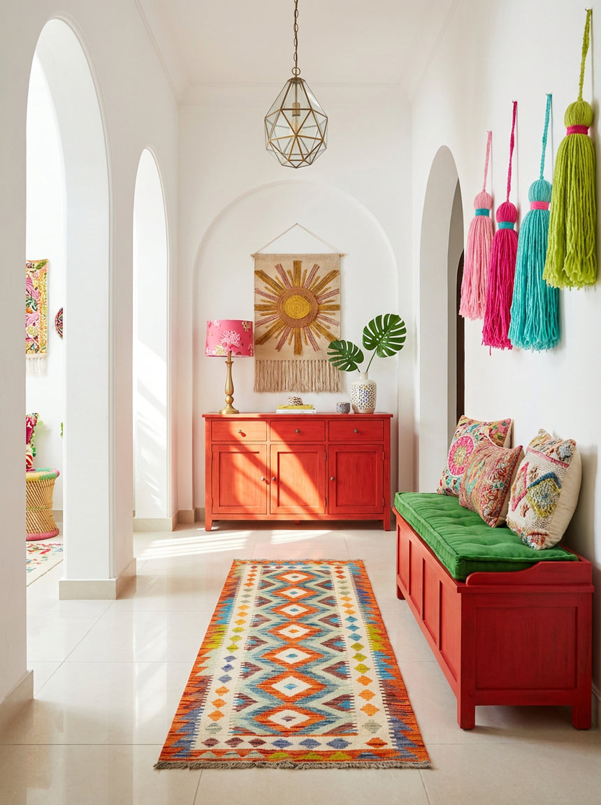 Kilim Afgano | 206 x 74 cm