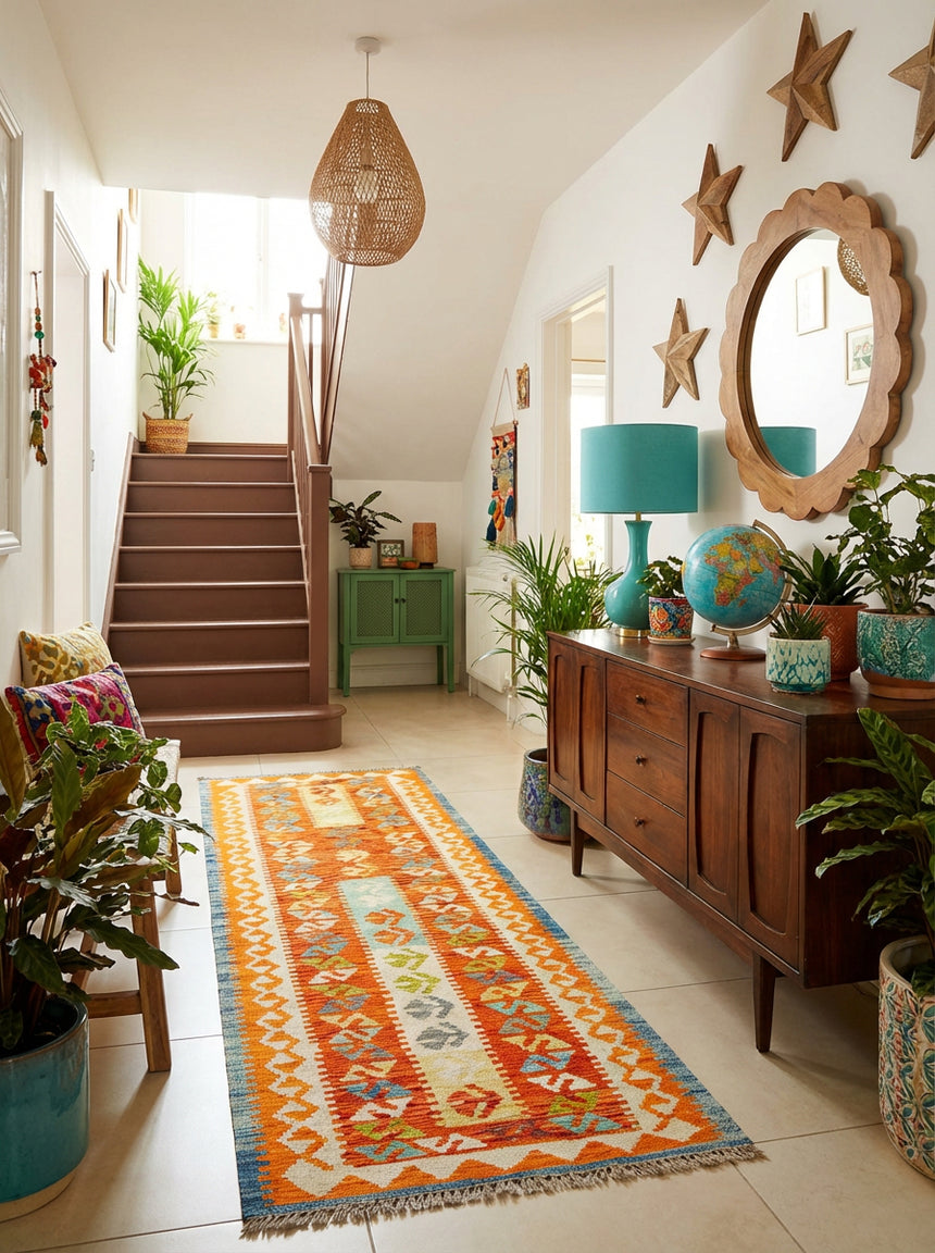 Kilim Afgano | 219 x 74 cm