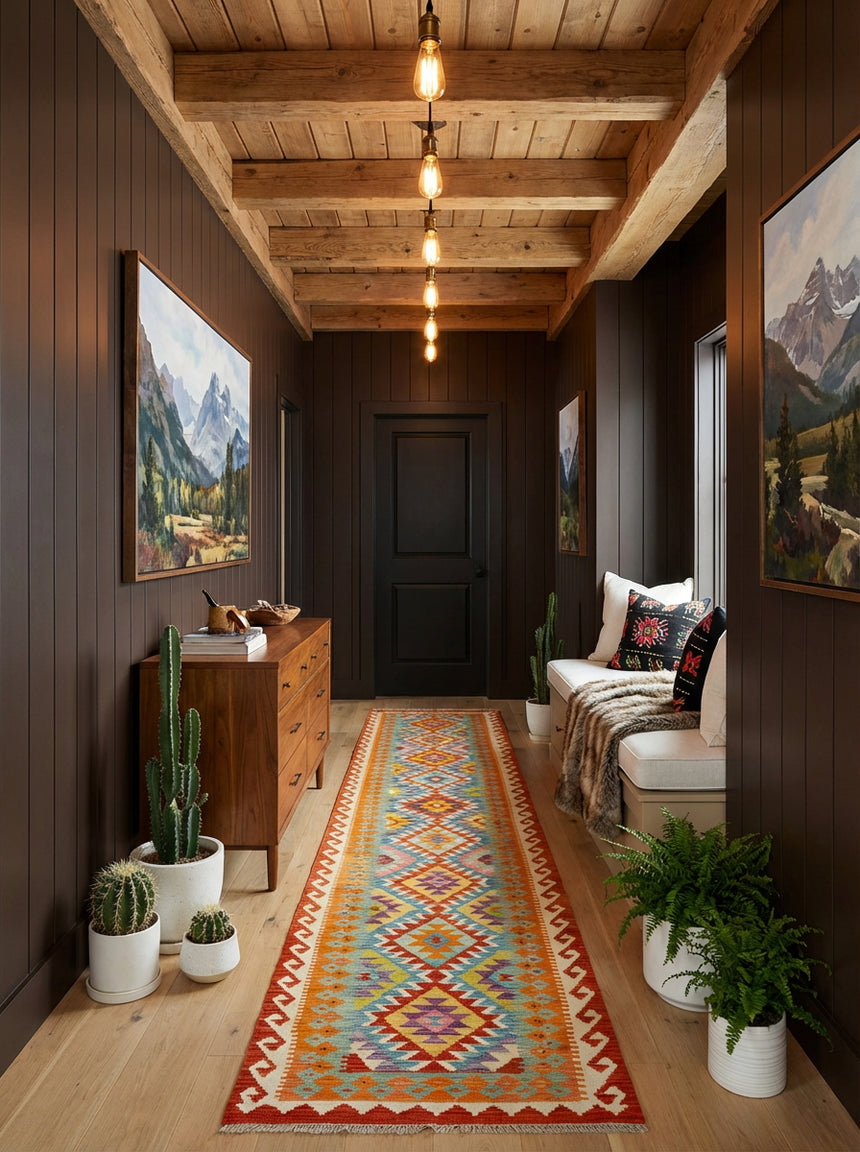 Kilim Afgano | 385 x 81 cm