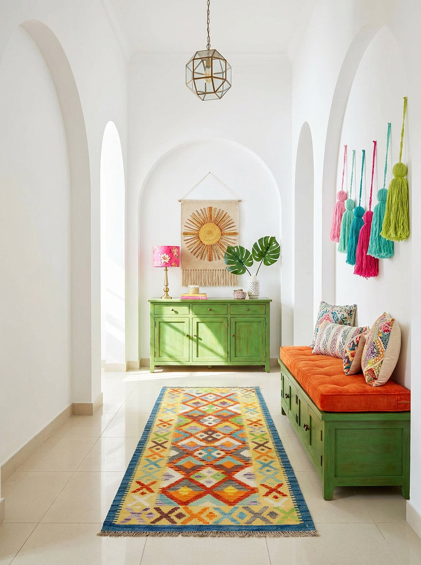 Kilim Afgano | 206 x 71 cm