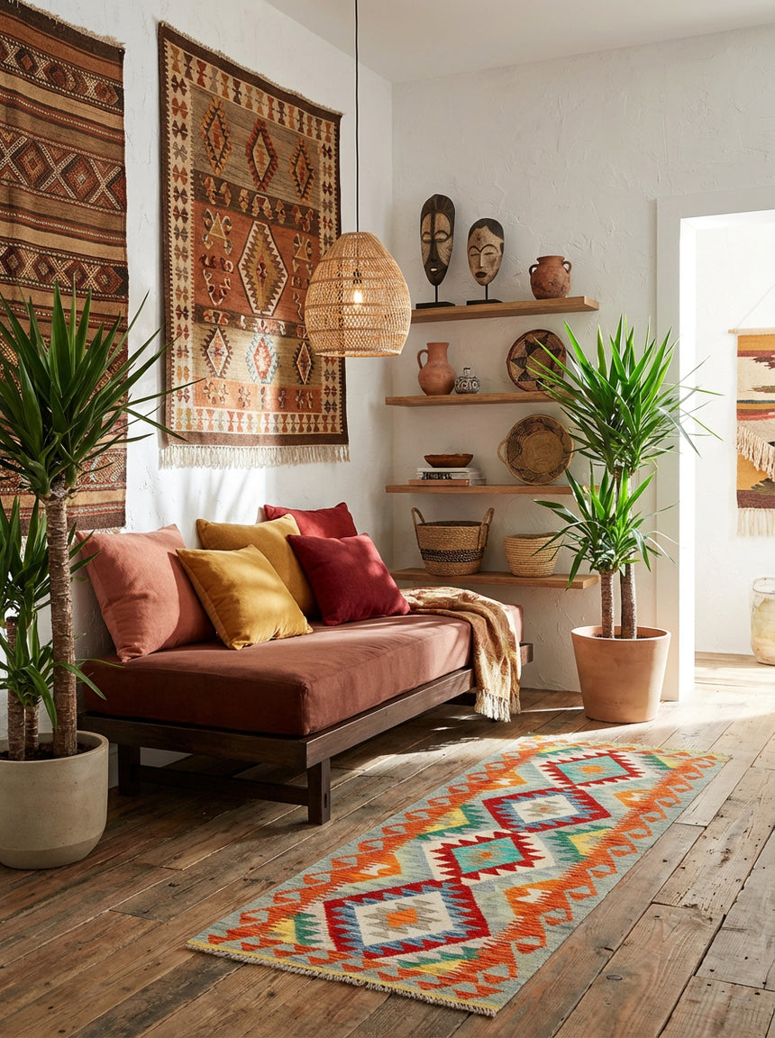 Kilim Afgano | 189 x 67 cm