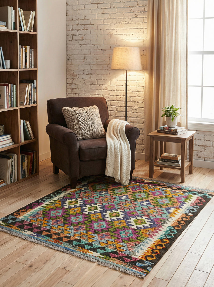 Kilim Afgano | 105 x 100 cm