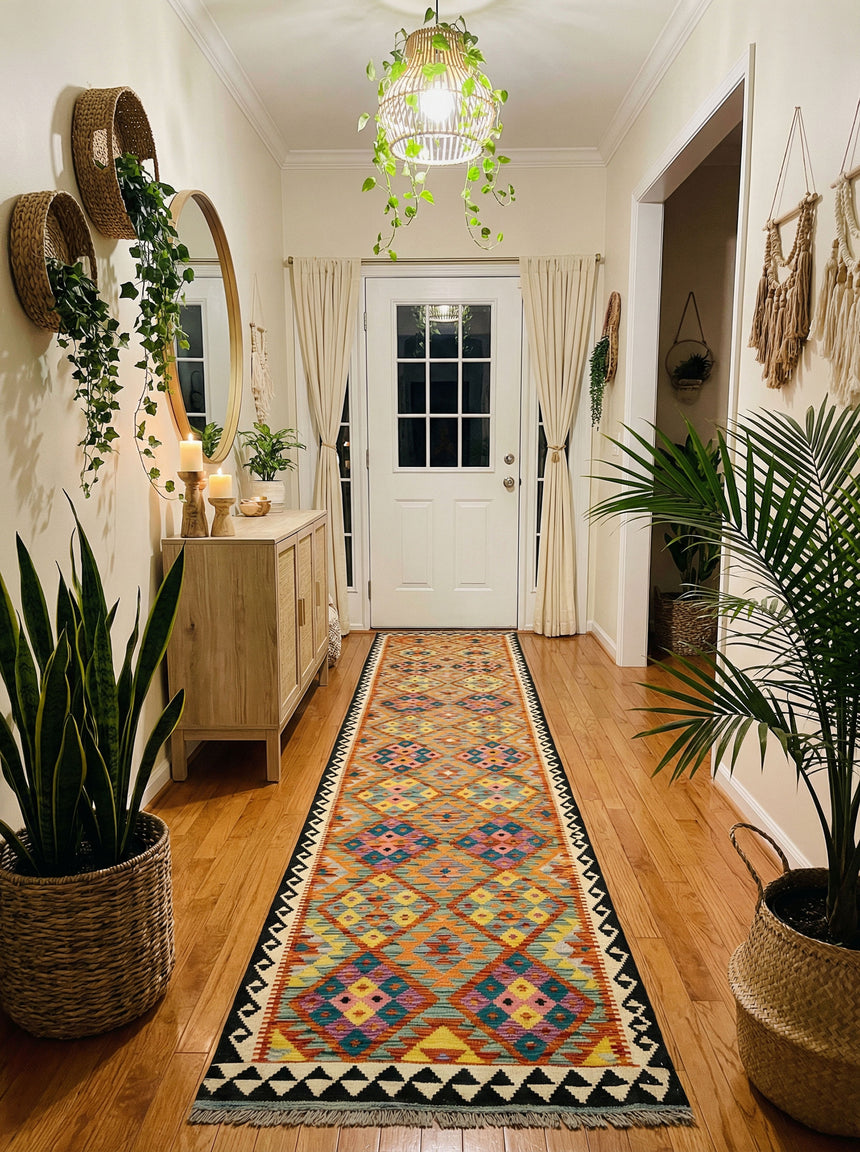 Kilim Afgano | 397 x 81 cm