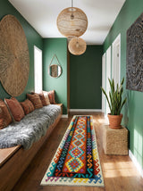 Kilim Afgano | 397 x 80 cm