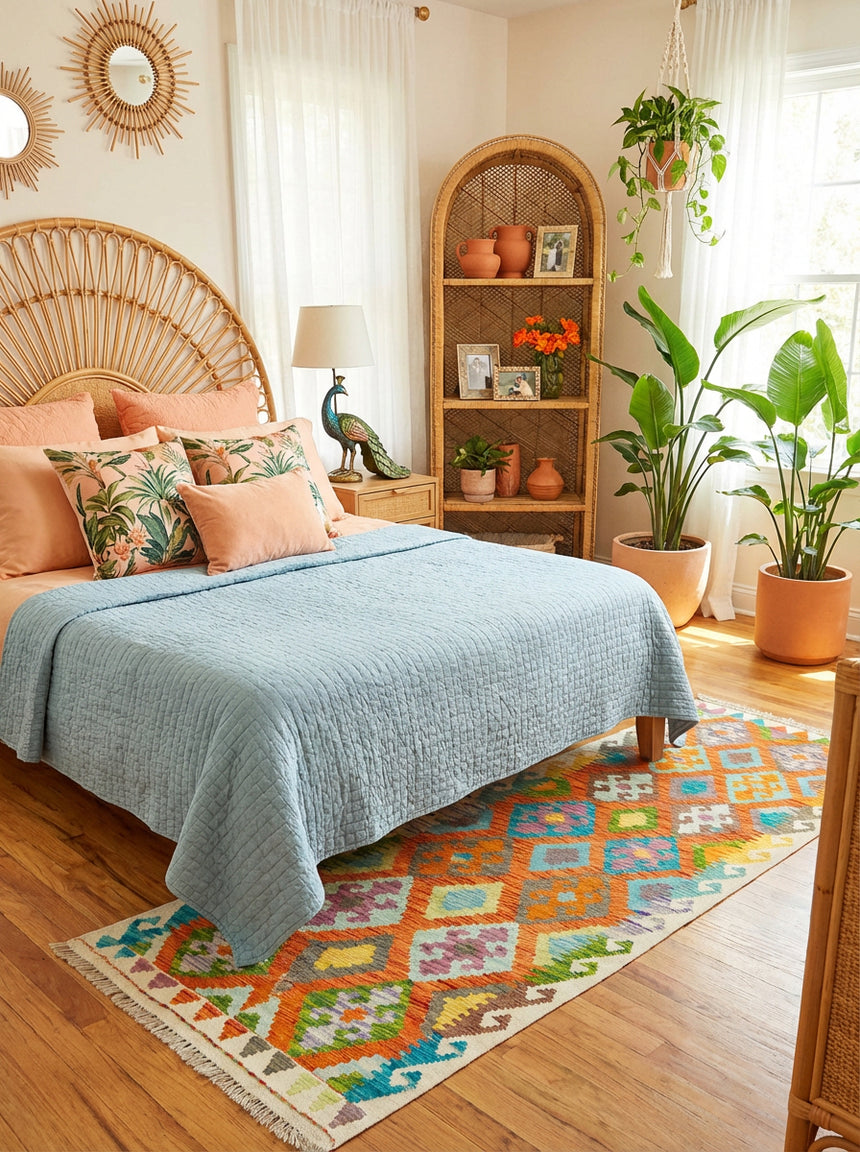 Kilim Afgano | 206 x 77 cm