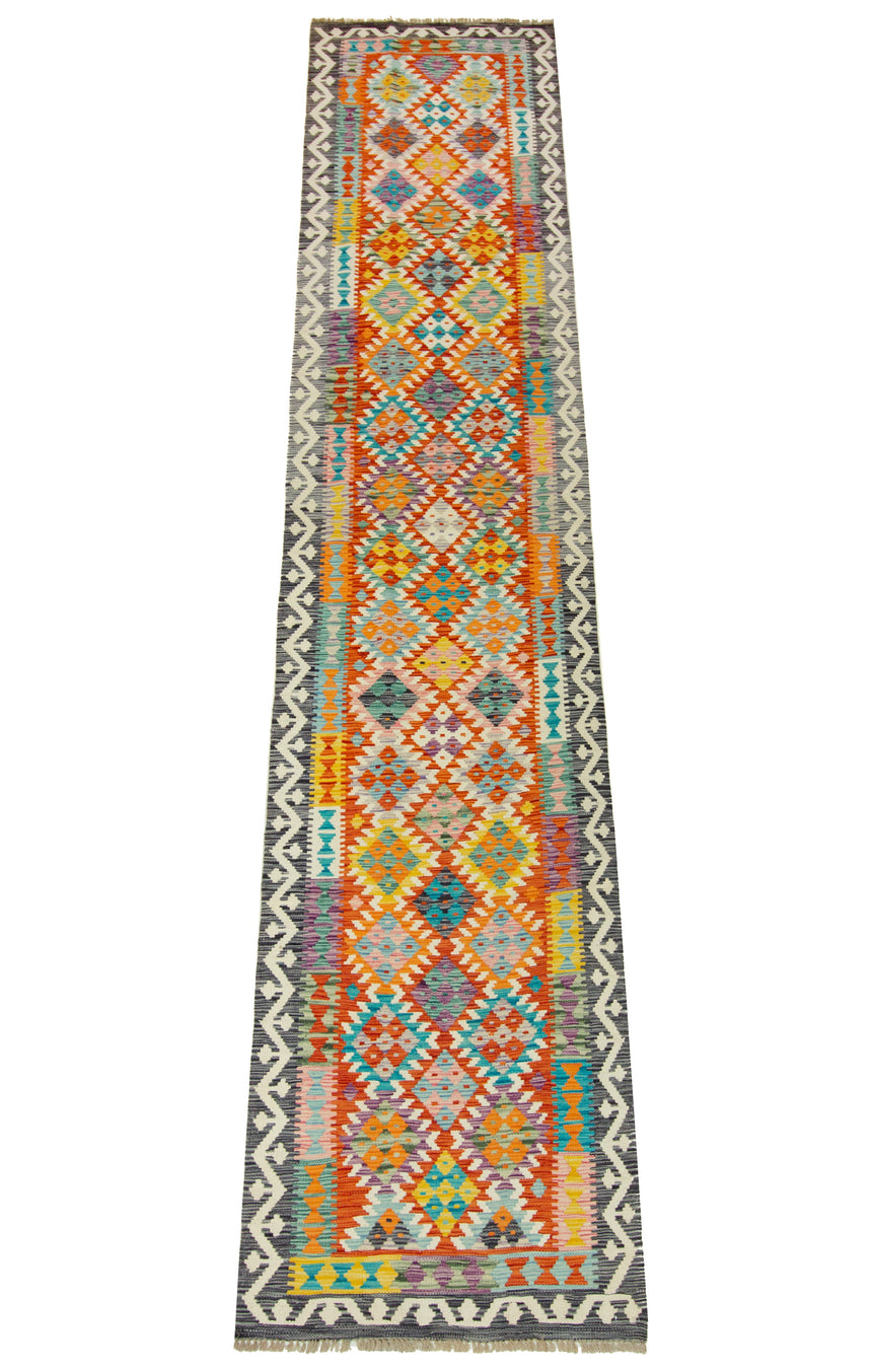 Kilim Afgano | 408 x 83 cm