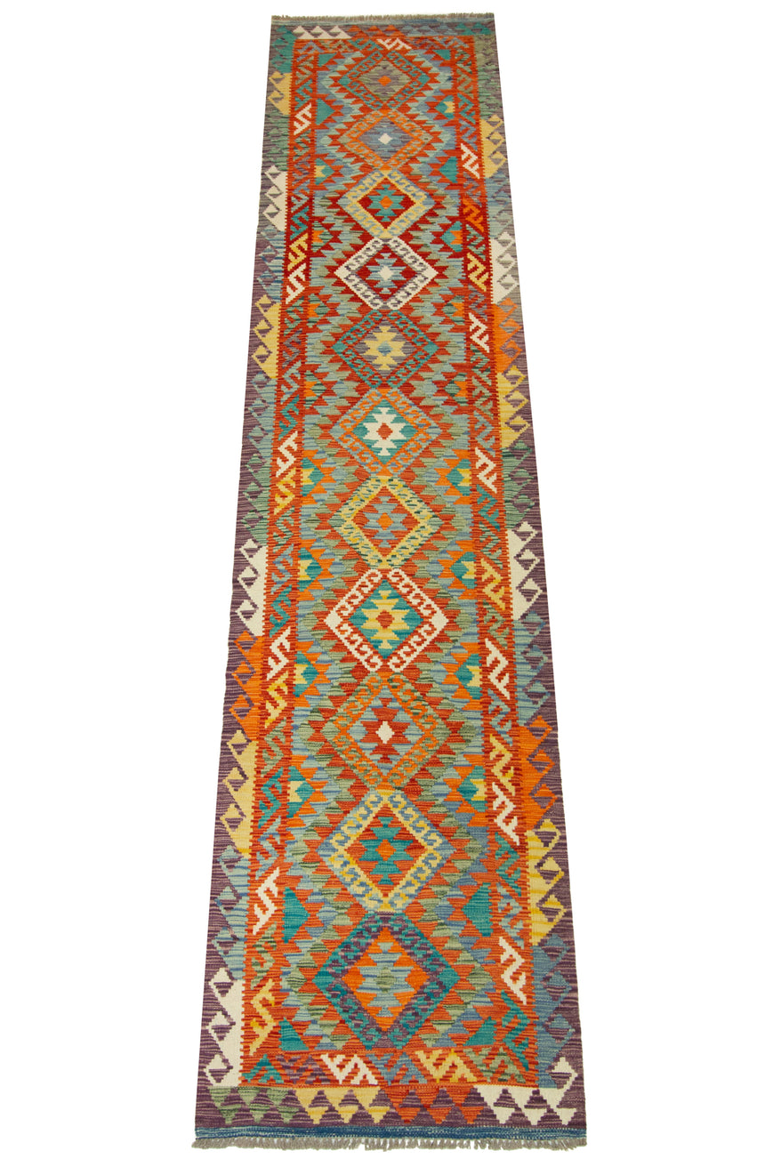 Kilim Afgano | 393 x 92 cm