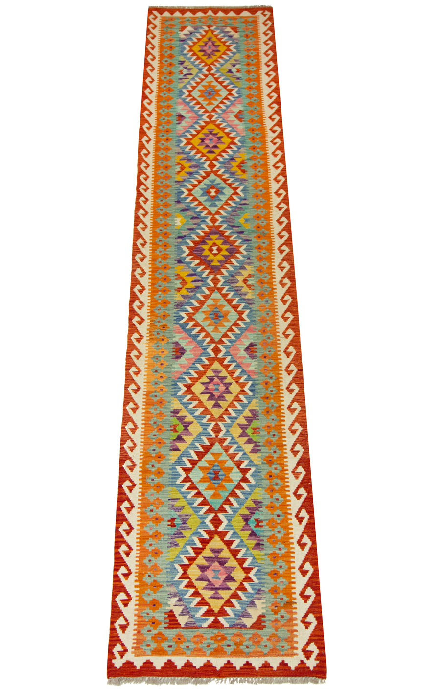 Kilim Afgano | 385 x 81 cm
