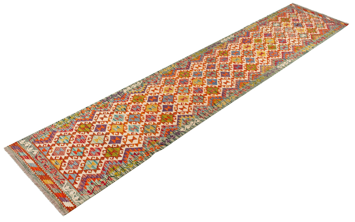 Kilim Afgano | 393 x 78 cm